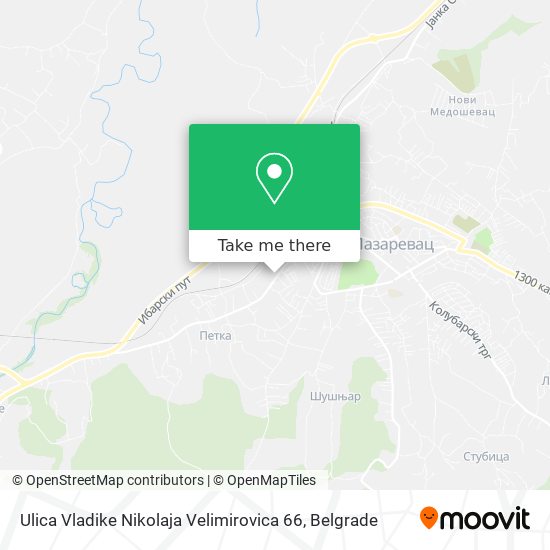 Ulica Vladike Nikolaja Velimirovica 66 map