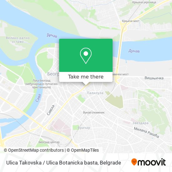 Ulica Takovska / Ulica Botanicka basta map