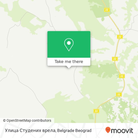 Улица Студених врела map