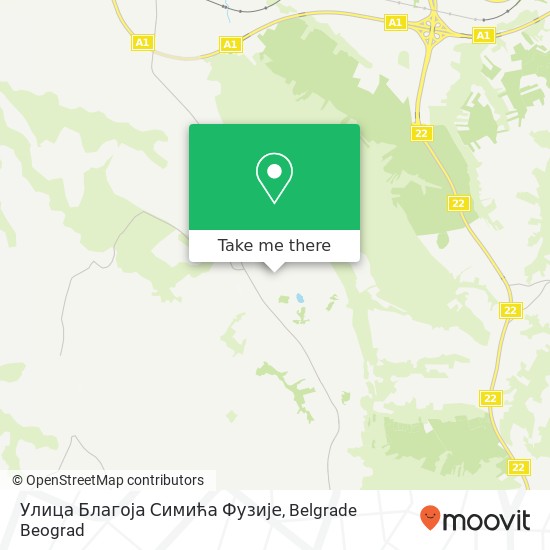 Улица Благоја Симића Фузије map