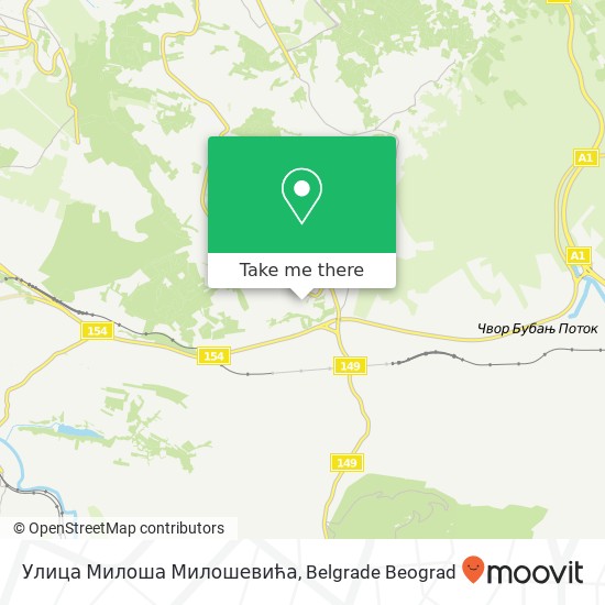 Улица Милоша Милошевића map