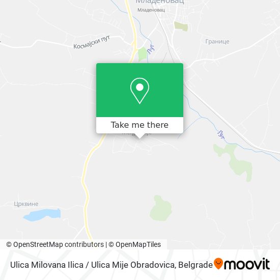 Ulica Milovana Ilica / Ulica Mije Obradovica map