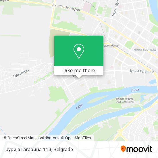 Јурија Гагарина 113 map