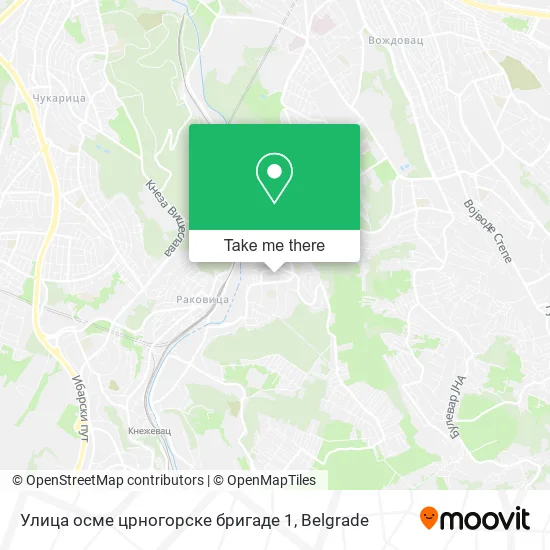 Улица осме црногорске бригаде 1 map
