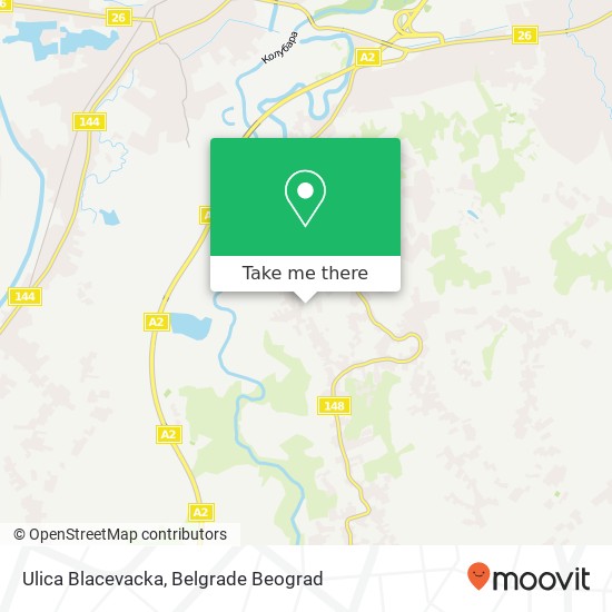 Ulica Blacevacka map