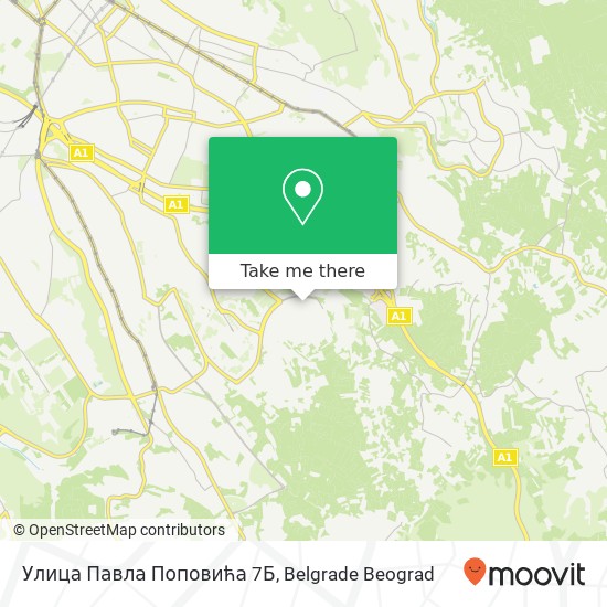 Улица Павла Поповића 7Б map