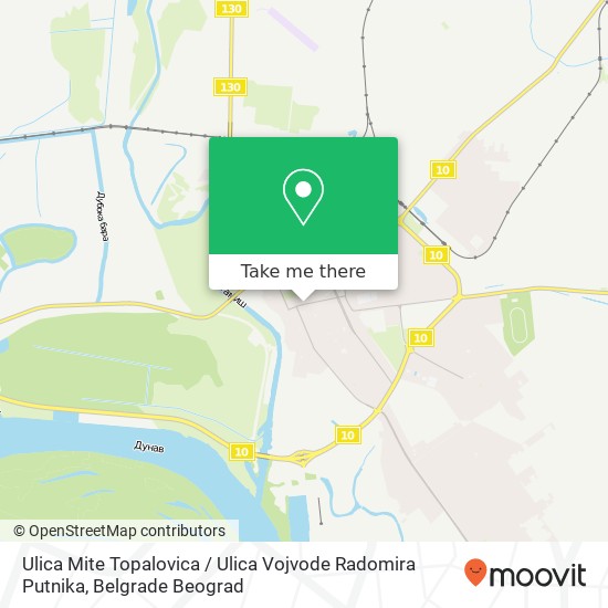Ulica Mite Topalovica / Ulica Vojvode Radomira Putnika map