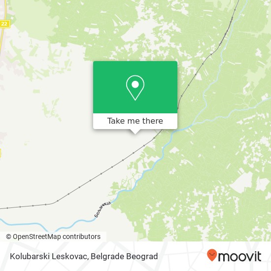 Kolubarski Leskovac map