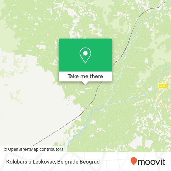 Kolubarski Leskovac map