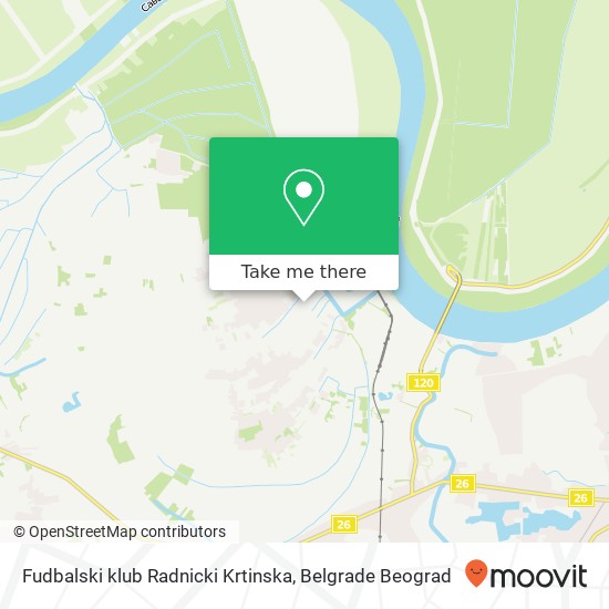 Fudbalski klub Radnicki Krtinska map