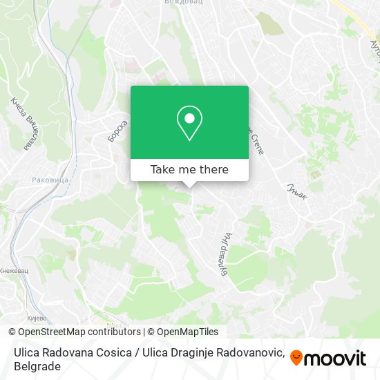 Ulica Radovana Cosica / Ulica Draginje Radovanovic map