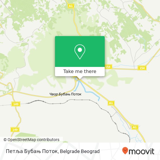 Петља Бубањ Поток map