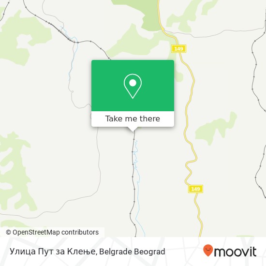 Улица Пут за Клење map