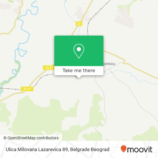 Ulica Milovana Lazarevica 89 map