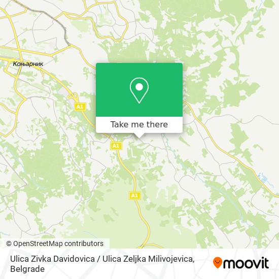 Ulica Zivka Davidovica / Ulica Zeljka Milivojevica map