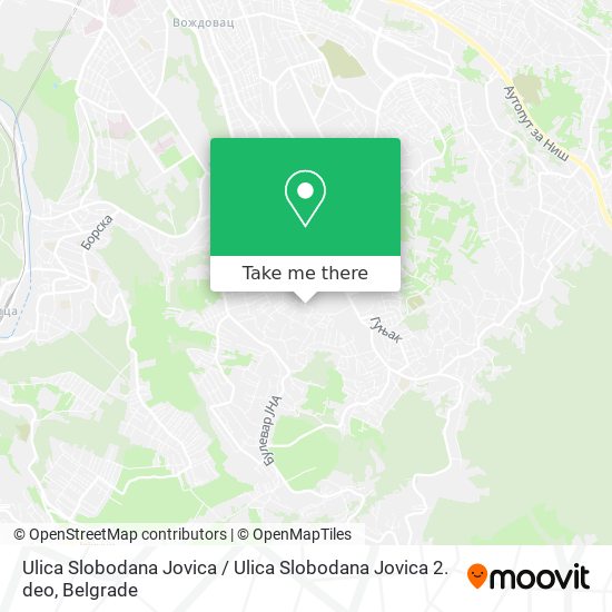 Ulica Slobodana Jovica / Ulica Slobodana Jovica 2. deo map