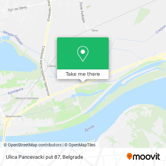 Ulica Pancevacki put 87 map