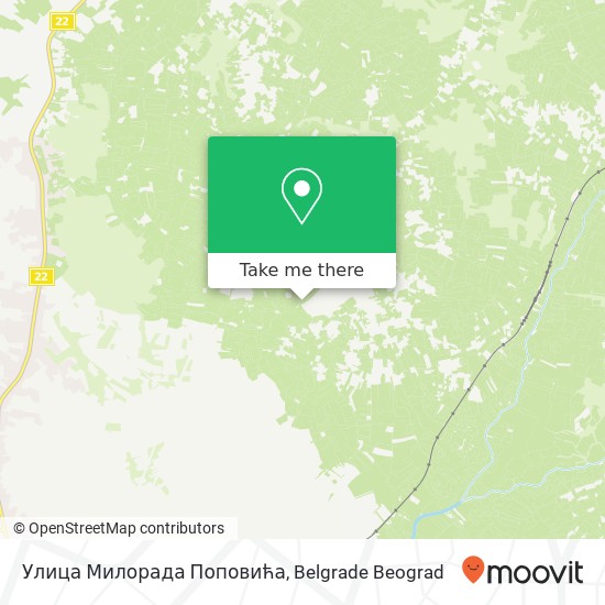 Улица Милорада Поповића map