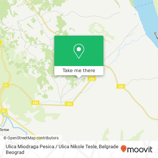 Ulica Miodraga Pesica / Ulica Nikole Tesle map