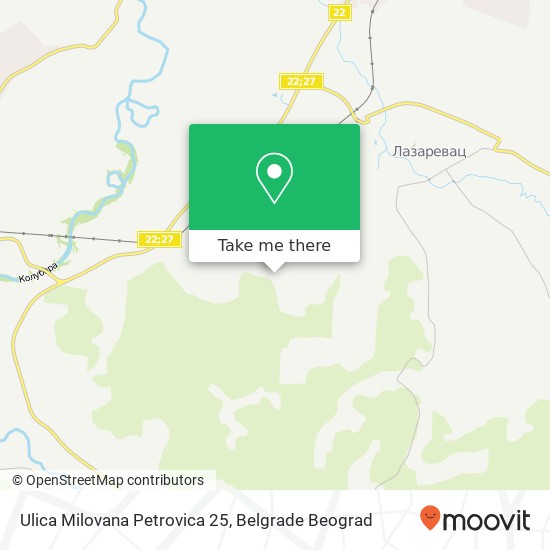 Ulica Milovana Petrovica 25 map