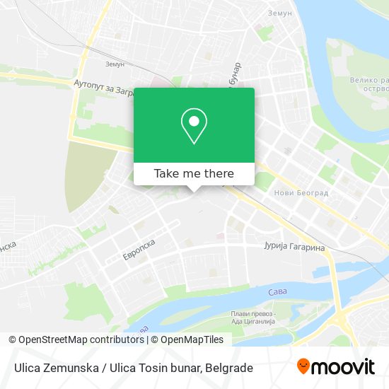 Ulica Zemunska / Ulica Tosin bunar map