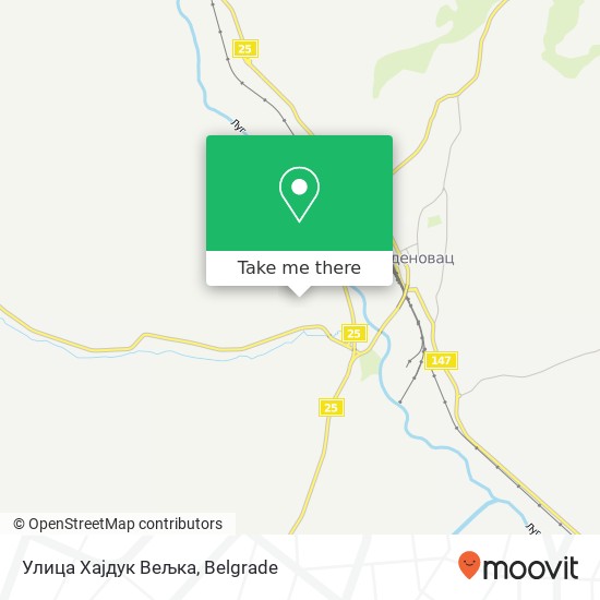 Улица Хајдук Вељка map