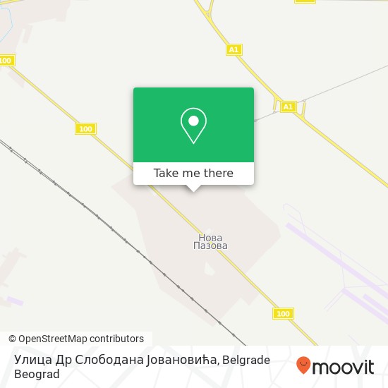 Улица Др Слободана Јовановића map