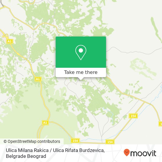 Ulica Milana Rakica / Ulica Rifata Burdzevica map