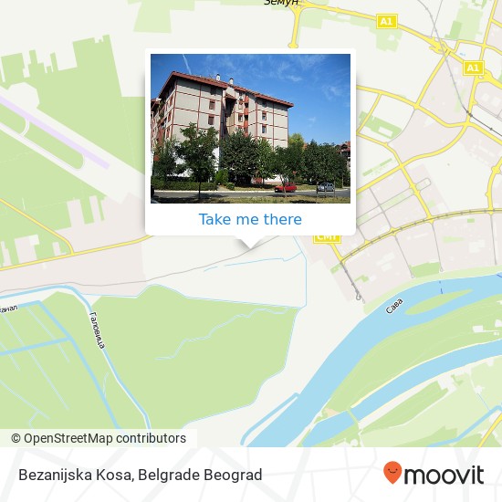 Bezanijska Kosa map