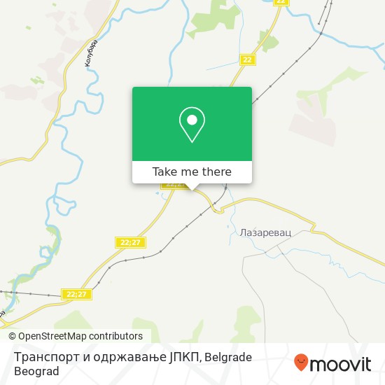 Транспорт и одржавање ЈПКП map