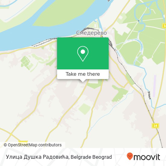 Улица Душка Радовића map