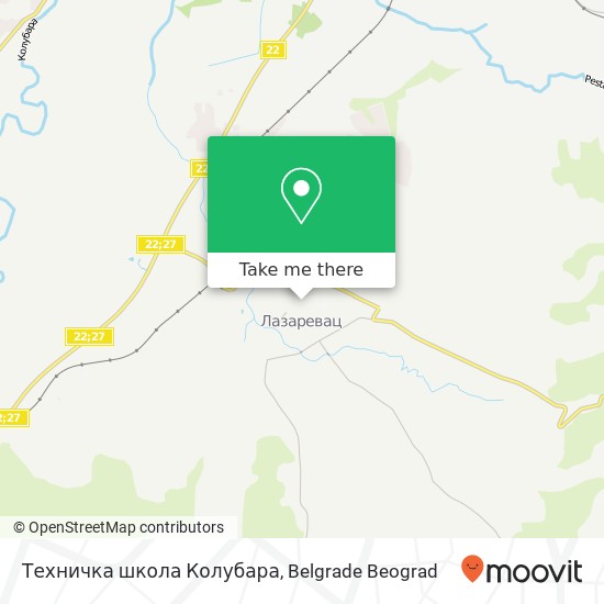 Техничка школа Колубара map