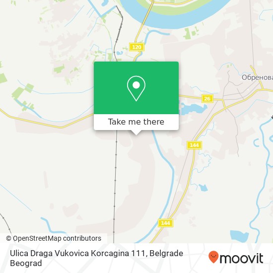 Ulica Draga Vukovica Korcagina 111 map