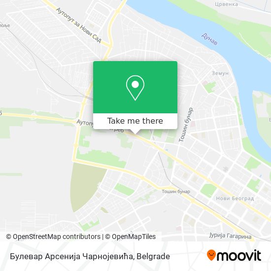 Булевар Арсенија Чарнојевића map