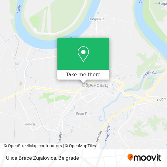 Ulica Brace Zujalovica map