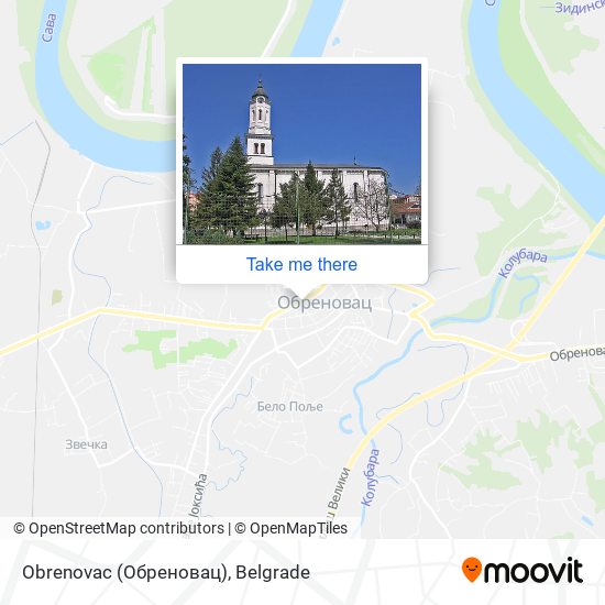 Obrenovac (Обреновац) map