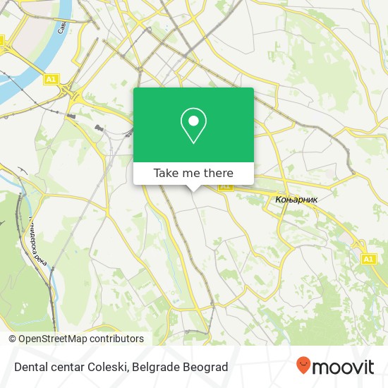 Dental centar Coleski map