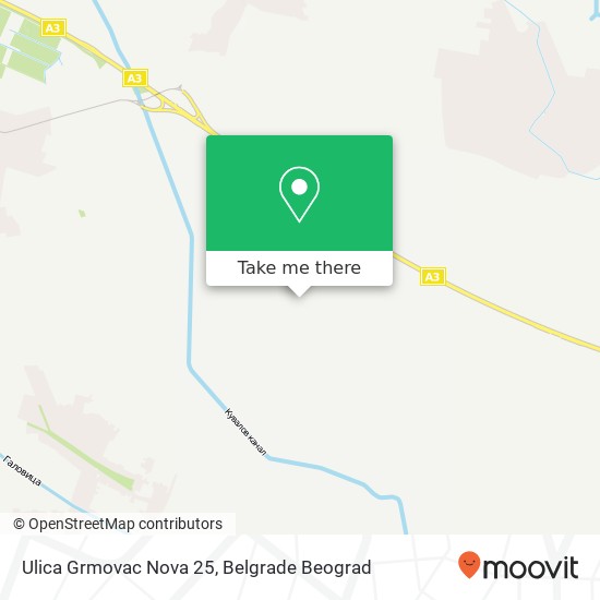 Ulica Grmovac Nova 25 map