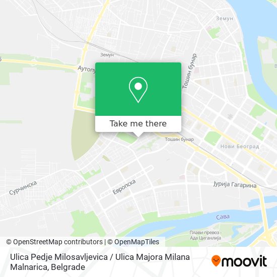 Ulica Pedje Milosavljevica / Ulica Majora Milana Malnarica map