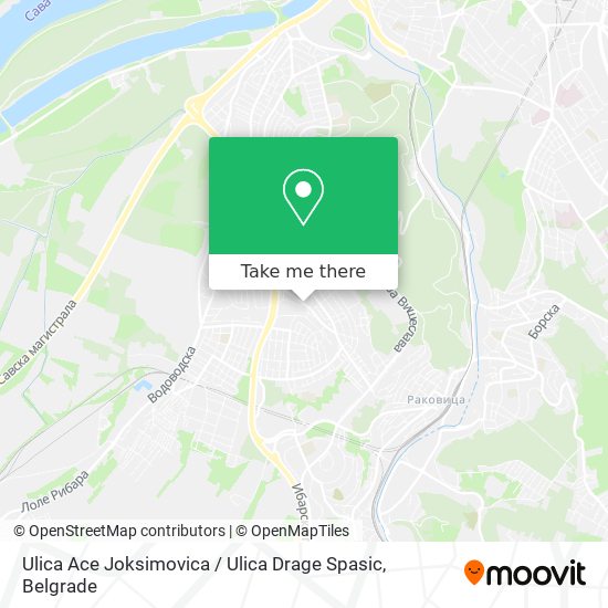 Ulica Ace Joksimovica / Ulica Drage Spasic map
