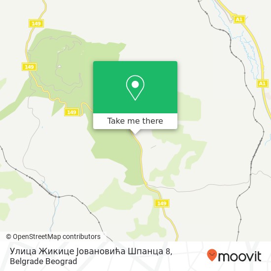 Улица Жикице Јовановића Шпанца 8 map