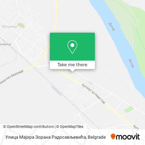 Улица Мајора Зорана Радосављевића map