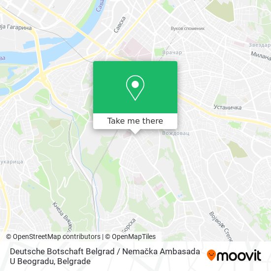 Deutsche Botschaft Belgrad / Nemačka Ambasada U Beogradu map