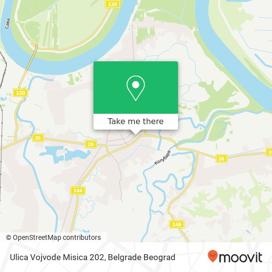 Ulica Vojvode Misica 202 map