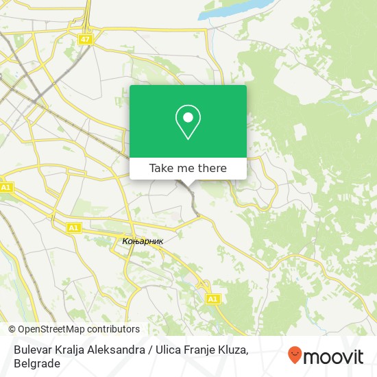 Bulevar Kralja Aleksandra / Ulica Franje Kluza map