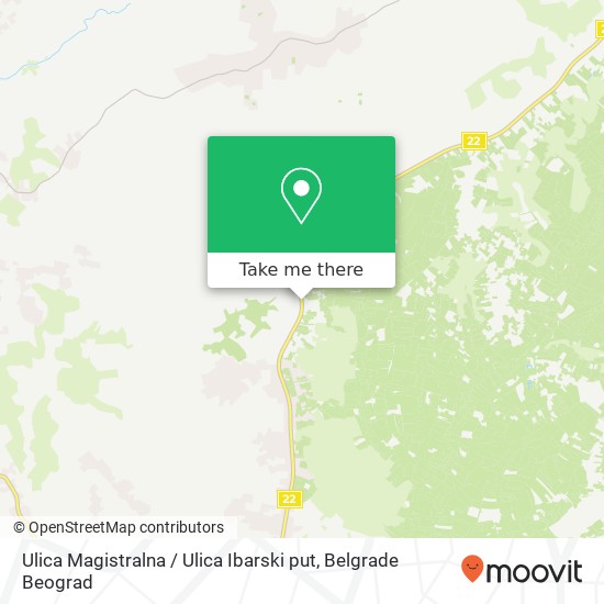 Ulica Magistralna / Ulica Ibarski put map