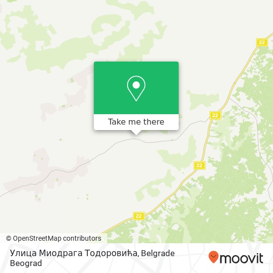 Улица Миодрага Тодоровића map