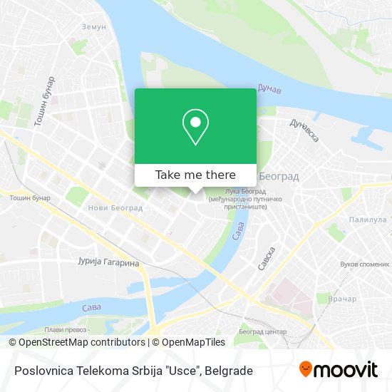 Poslovnica Telekoma Srbija "Usce" map