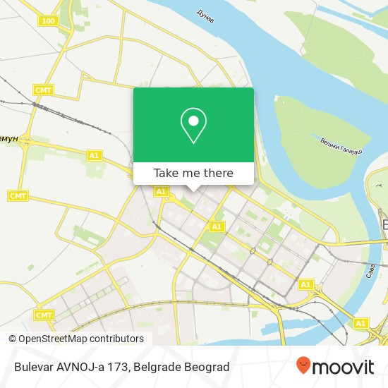 Bulevar AVNOJ-a 173 map