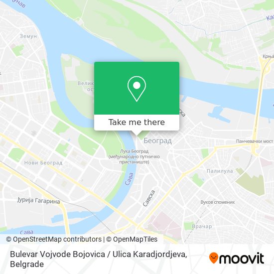 Bulevar Vojvode Bojovica / Ulica Karadjordjeva map
